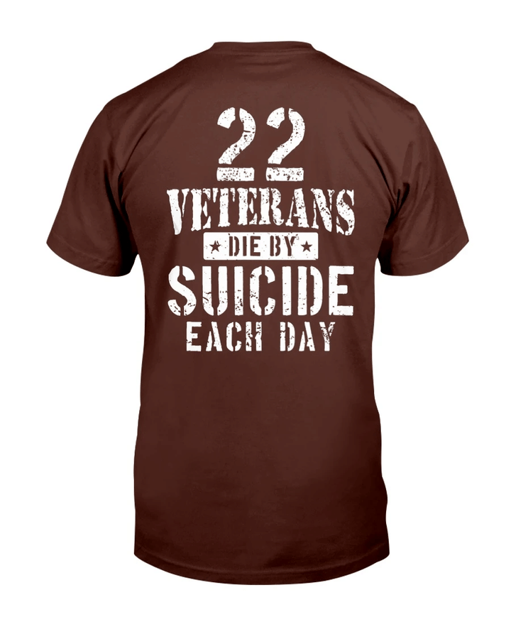 22 Veterans Die By Suicide Each Day Military Veteran T-Shirt - spreadstores