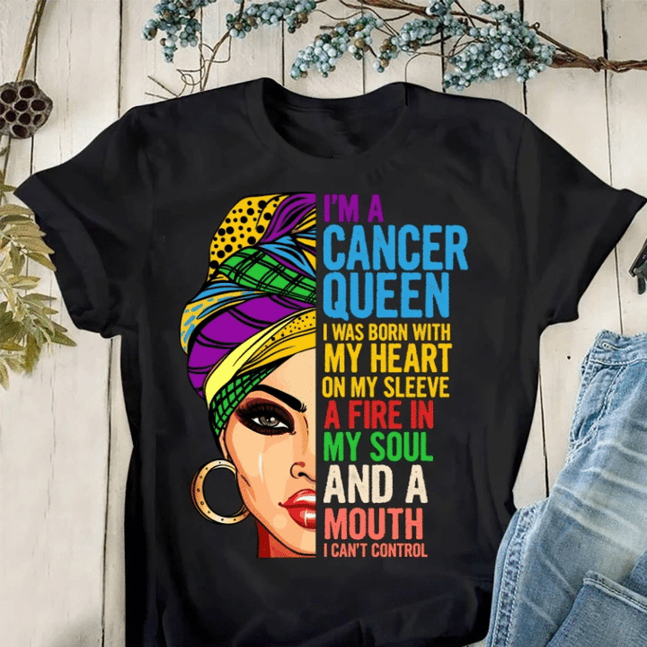 Cancer Zodiac T-Shirt, I'm A Cancer Queen, Birthday Gift Idea For Her, Birthday Gift Unisex T-Shirt - spreadstores