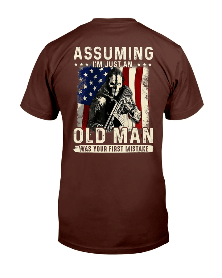 Assuming I'm Just An Old Man Was Your First Mistake Veteran T-Shirt - spreadstores