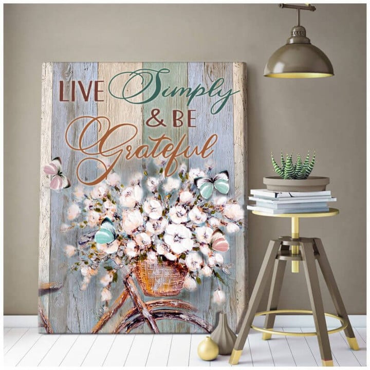 Butterfly Canvas Wall Art - Motivational Quotes Canvas - Butterfly Live Simply Canvas - spreadstores