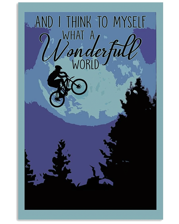 Camping Canvas Go Camping With Bicycle And I Think To Myself What A Wonderful World Matte Canvas - spreadstores