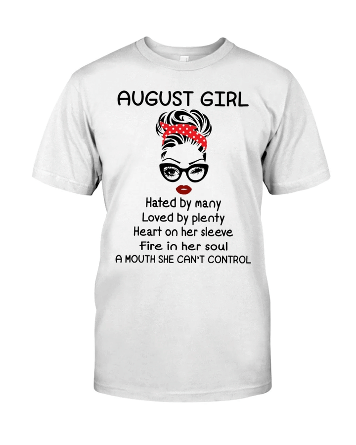 Birthday Shirt, Birthday Girl Shirt, August Girl, A Mouth She Can't Control T-Shirt KM0607 - spreadstores