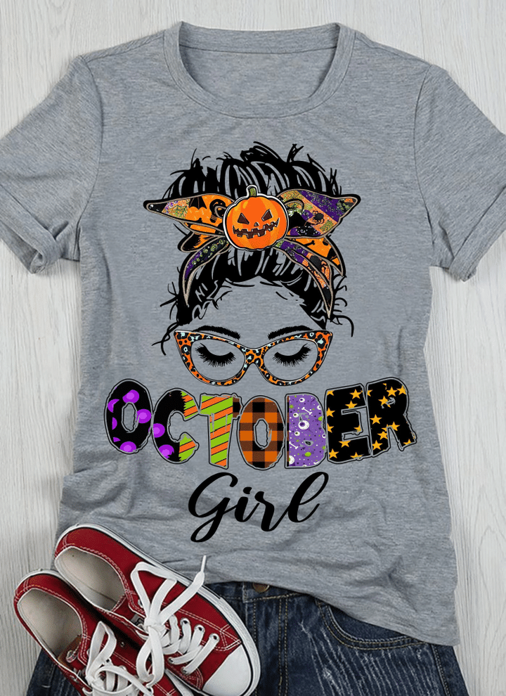 Birthday Shirt, Gift For October Girl, Birthday Shirts For Women, Halloween October Girl T-Shirt - spreadstores