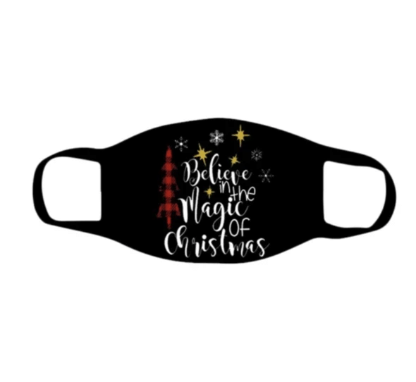 Believe In The Magic Of Christmas Polyblend Face Cover - spreadstores