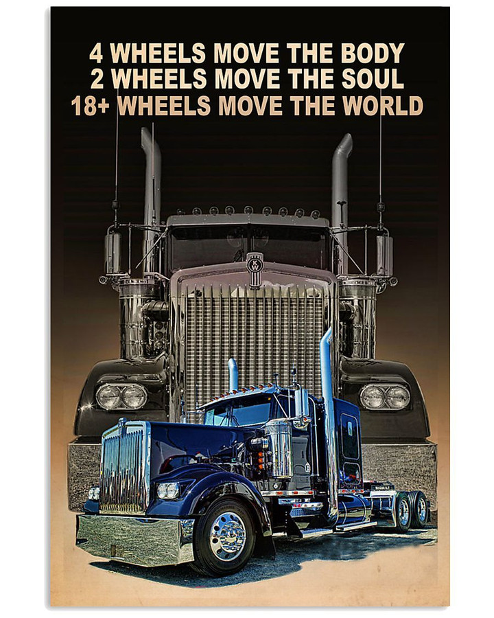 4 Wheels Move The Body 2 Wheels Move The Soul Matte Canvas - spreadstores