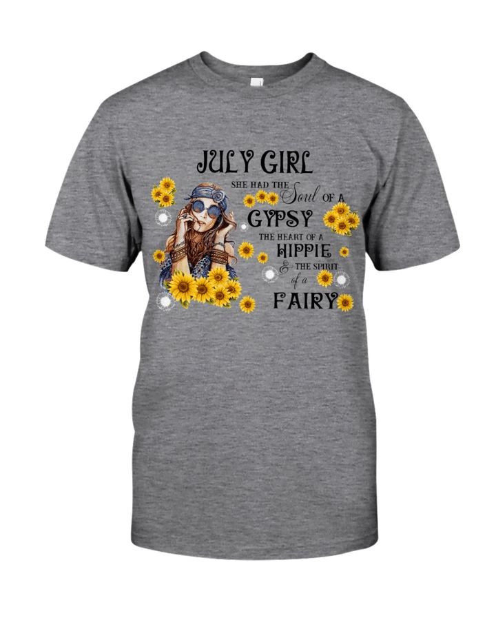 Birthday Shirt, Birthday Girl Shirt, July Girl, The Soul Of A Gypsy Classic T-Shirt KM0607 - spreadstores