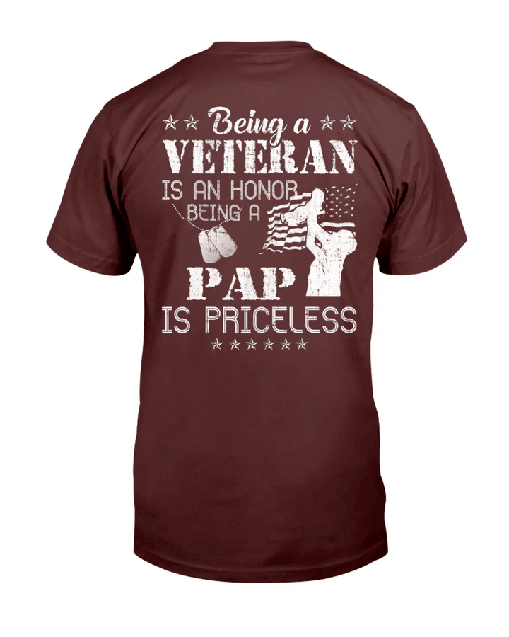 Being A Veteran Is An Honor A Pap Shirt Father's Day Gift T-Shirt - spreadstores