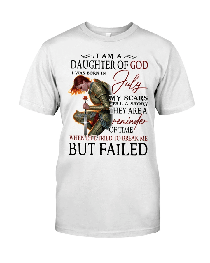 Birthday Shirt, Birthday Girl Shirt, I Am A Daughter Of God I Was Born In July T-Shirt KM0607 - spreadstores