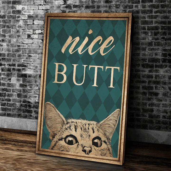 Cat Canvas, Best Gifts For Cat Lovers, Nice Butt Matte Canvas, Cat Lover Gift - spreadstores