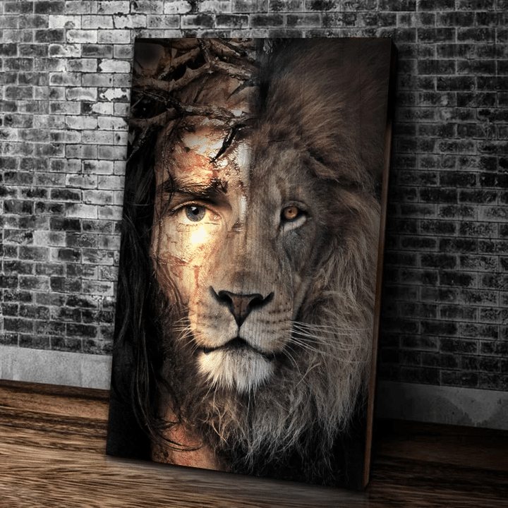 Christian Canvas, Jesus Lion Canvas, Gifts For Christian Canvas, The Lion Of Judah Canvas - spreadstores