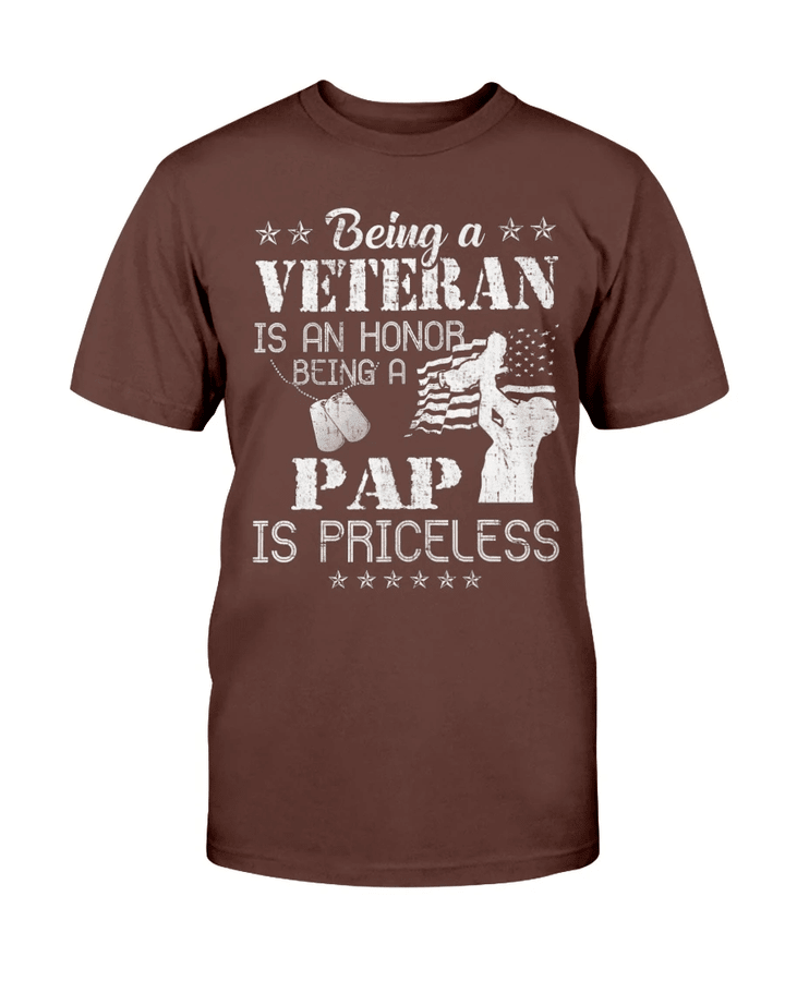 Being A Veteran Is An Honor Being A Pap Is Priceless T-Shirt - spreadstores