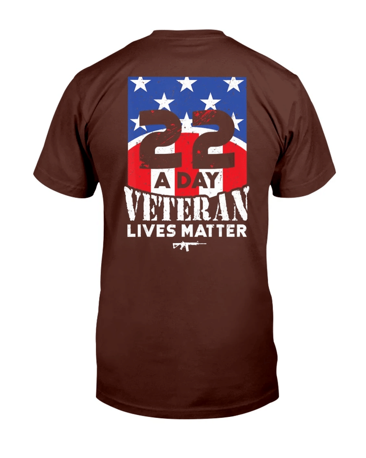 22 Day Veteran Lives Matter T-Shirt Suicide Awareness T-Shirt - spreadstores
