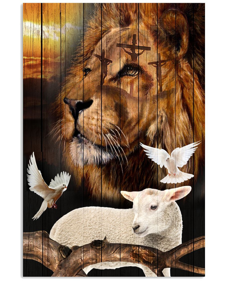 Christian Wall Art, Lion And Lamb Canvas, God Save Me Canvas - spreadstores