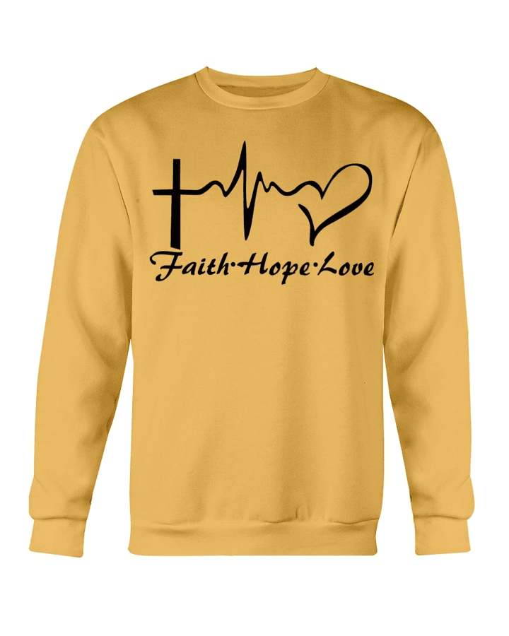 Faith Hope Love, Gift For Lover Crewneck Sweatshirt - Spreadstores