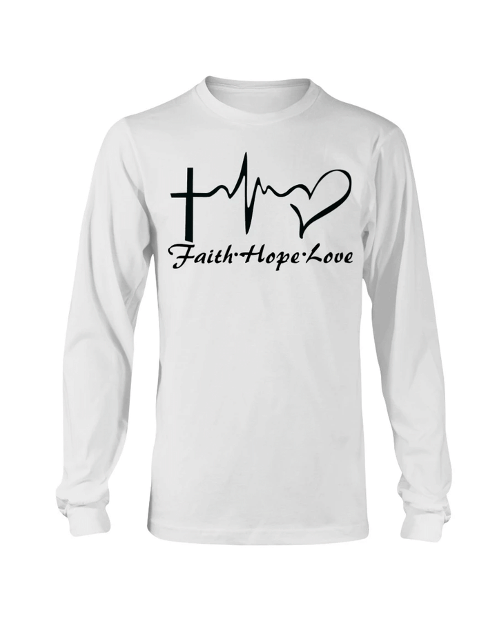 Faith Hope Love, Gift For Lover Long Sleeve Shirt - Spreadstores
