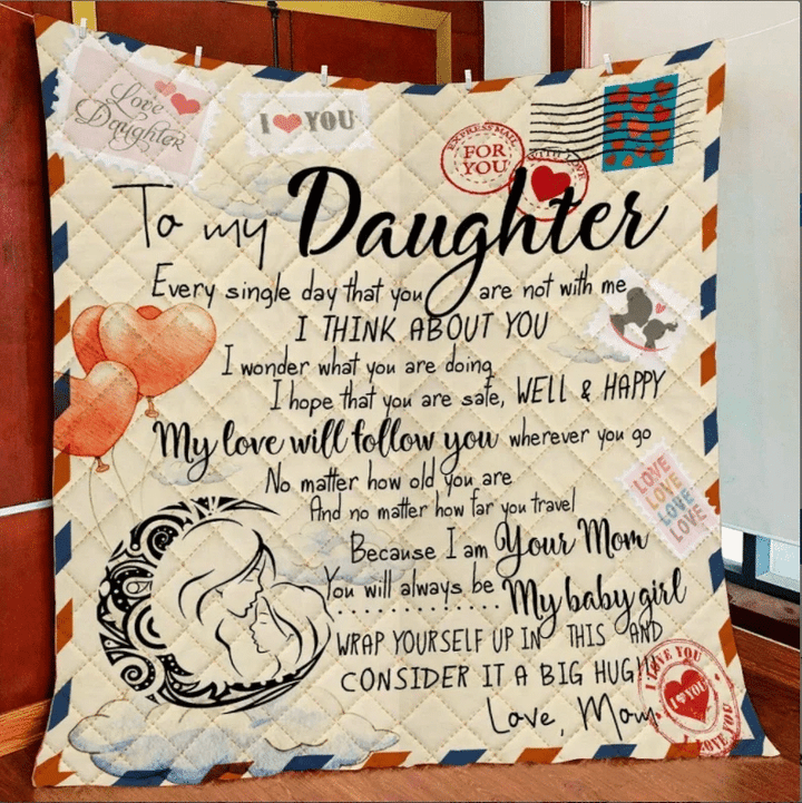 Daughter Blanket, To My Daughter Blanket, Every Single Day That You Are Not With Me Quilt Blanket - Spreadstores