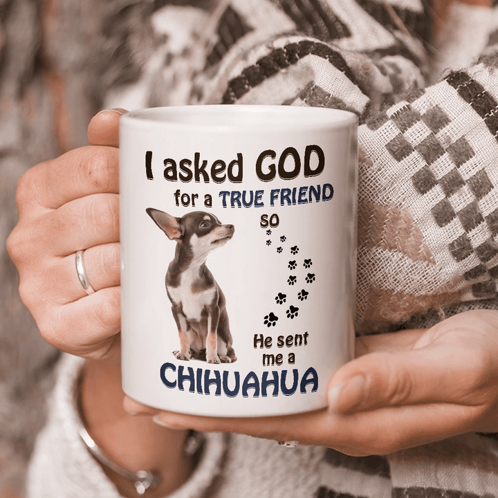 Dog Mugs, Chihuahua Dog Mugs, Gifts For Dog Lover, God Sent Me A Chihuahua Mug - Spreadstores
