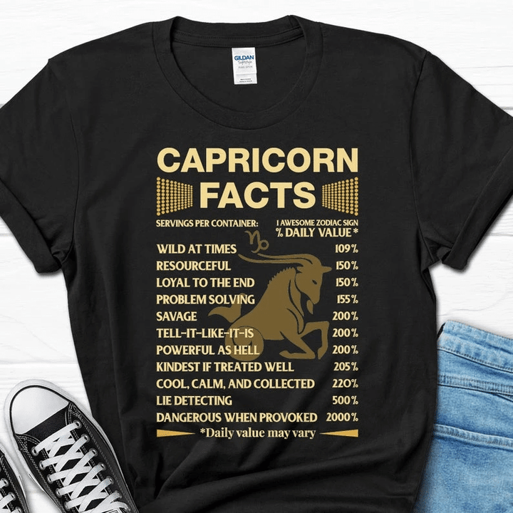 Funny Capricorn Shirt, Capricorn Zodiac Sign, Capricorn Facts Unisex T-Shirt - Spreadstores