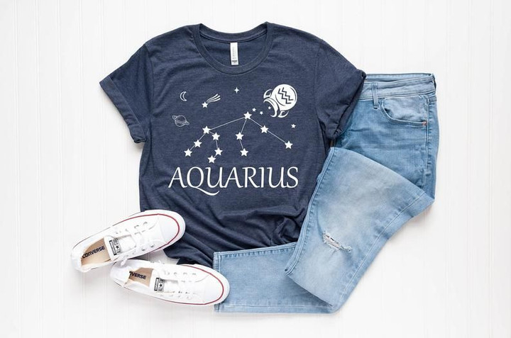 Funny Aquarius Shirt, Aquarius Zodiac Sign, Astrology Birthday Shirt, Aquarius Constellation Unisex T-Shirt - Spreadstores