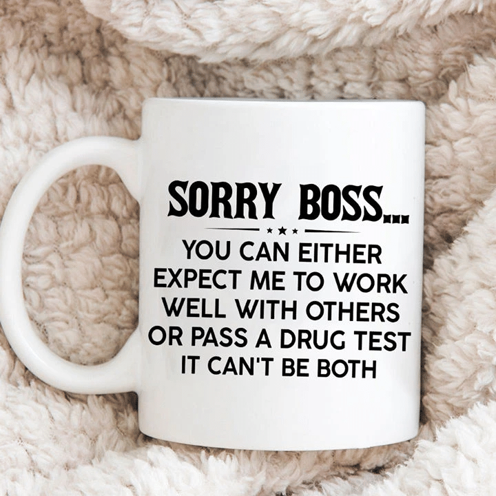 Funny Gift Idea, Funny Mug, Sorry Boss You Can Either Expect Me Mug - Spreadstores