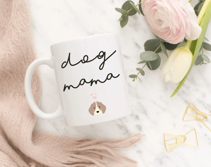 Dog Mom, Dog Mama, Crazy Dog Lady White Mug - Spreadstores