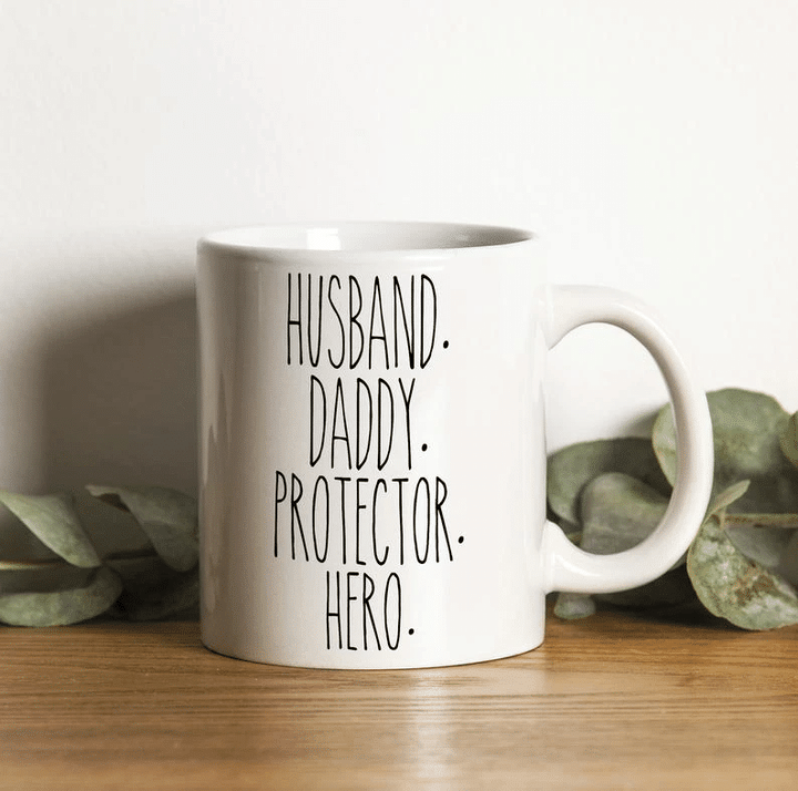 Father's Day Gifts Idea Mug, Gifts For Dad, Dad Gift, Husband Daddy Protector Hero Mug - Spreadstores