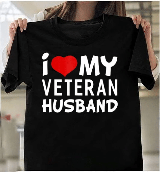 Female Veteran Shirt I Love My Veteran Husband T-Shirt - Spreadstores