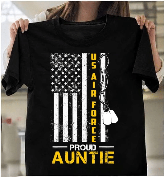 Female Veterans Shirt - US Air Force Proud Auntie T-Shirt - Spreadstores