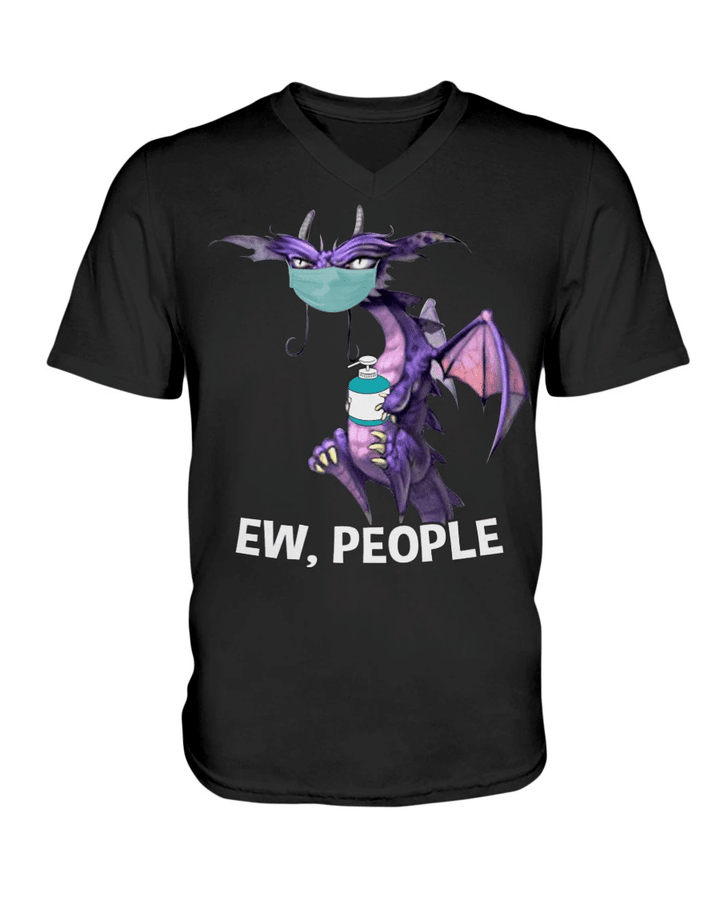 Dragon Shirt, Ew People Unisex V-Neck T-Shirt - Spreadstores