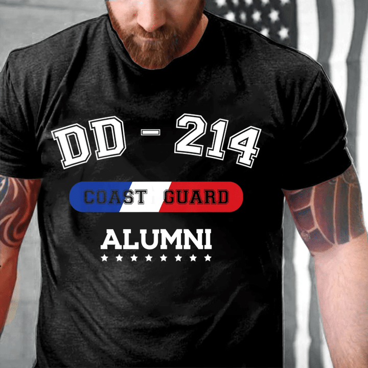 DD-214 US Coast Guard Alumni Tee USCG Veteran Gift T-Shirt - Spreadstores