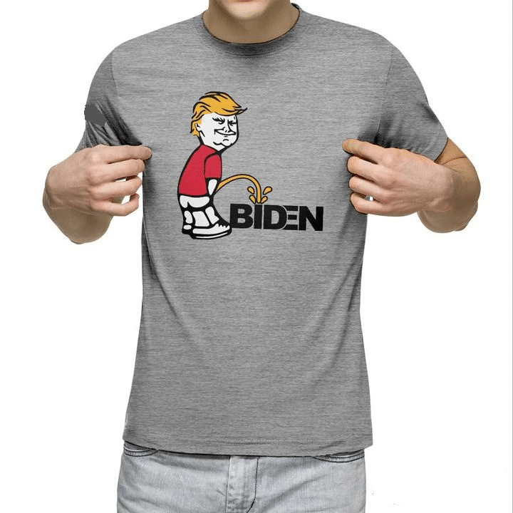 Funny Shirt, Pee On Biden Unisex T-Shirt KM1409 - Spreadstores
