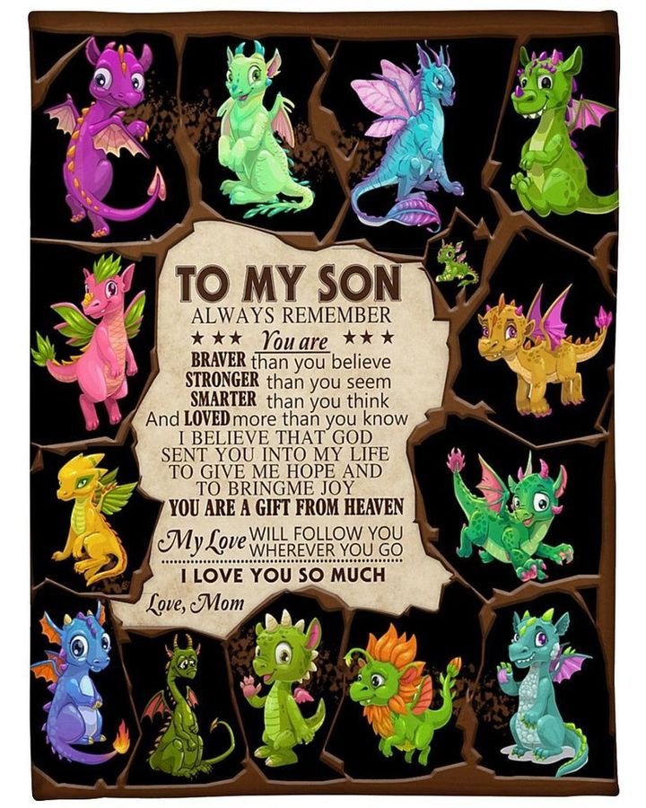 Gift For Son - To My Son - Dinosaur - You Are The Gift From Heaven - Fleece Blanket - Spreadstores