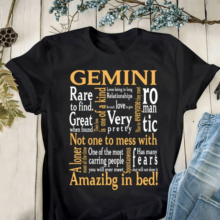 Gemini Unisex Shirt, Birthday Gift Ideas, Gemini Rare To Find Great When Found Their Love Is One Of A Kind T-shirt - Spreadstores