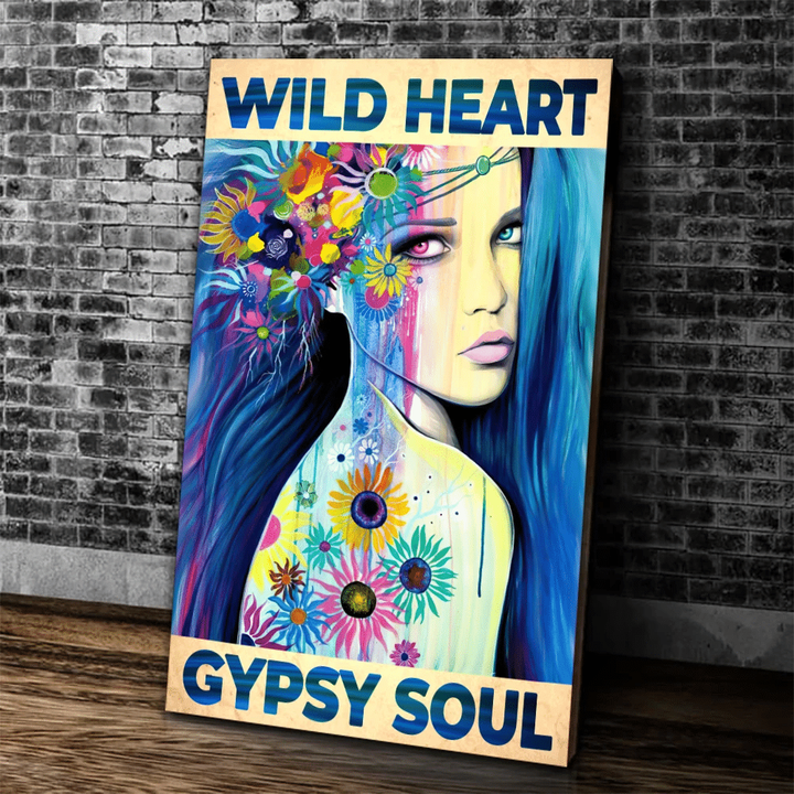 Garden Girl Canvas Gardening Wild Heart Gypsy Soul Matte Canvas - Spreadstores