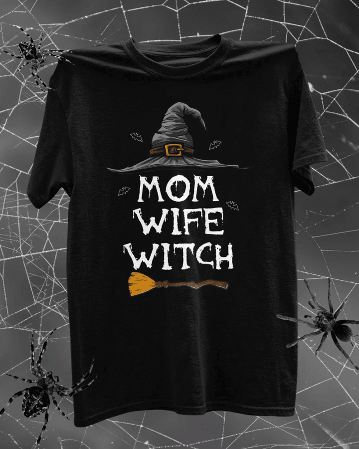 Halloween Shirt, Halloween Gift Idea, Mom Wife Witch T-Shirt KM0609 - Spreadstores
