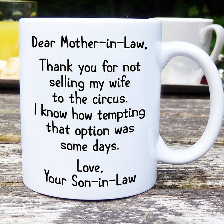 Happy Mother's Day, Mother's Day Gift Idea, Gift For Mom, Funny Mom Mug, Dear Mother-in-law, Thank You For Mug - Spreadstores