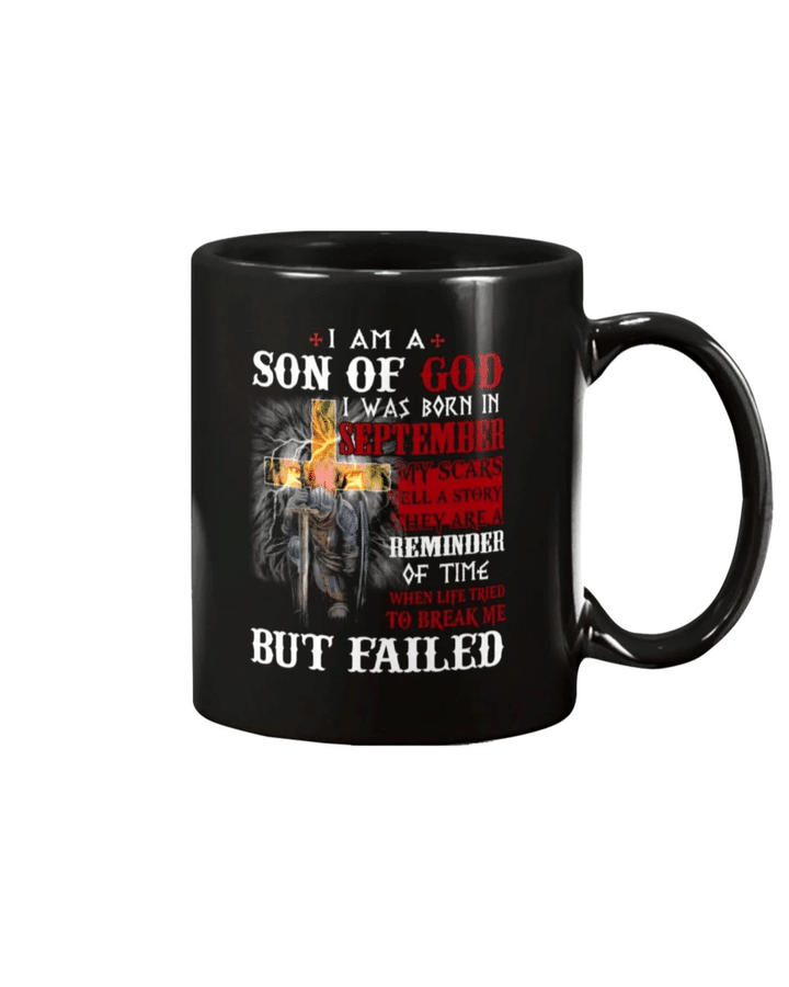 I Am A Son Of God, I Was Born In September Mug - Spreadstores