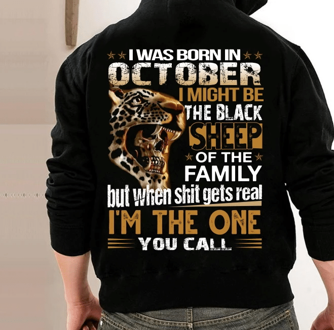 I Was Born In October I Might Be Black Sheep Veteran Hoodie, Veteran Sweatshirts - Spreadstores