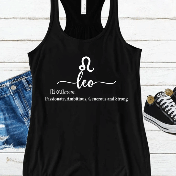 Leo Zodiac Shirt, Astrological Sign Shirt, Birthday Gift Idea For Her, Leo Definition Women's Tank - Spreadstores