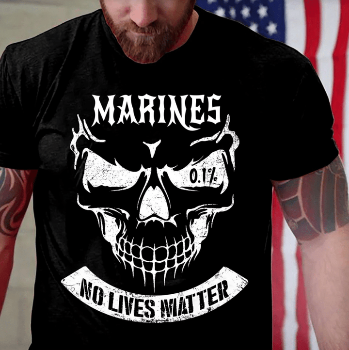 Marines Veteran Shirt, Marines No Lives Matter, Gift For Marine Veteran T-Shirt - Spreadstores