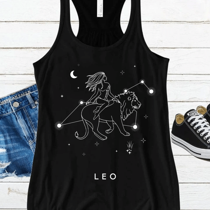 Leo Zodiac Tank, Leo Woman Graphic, Astrological Sign Tank, Birthday Gift Idea For Her, Leo Sign Gifts Women's Tank - Spreadstores