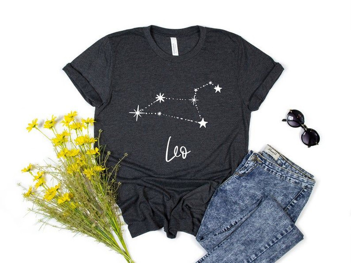 Leo Zodiac Shirt, Leo Sign Gifts, Astrological Sign Shirt, Birthday Gift Idea For Her, Birthday Gift V3 Unisex T-Shirt - Spreadstores