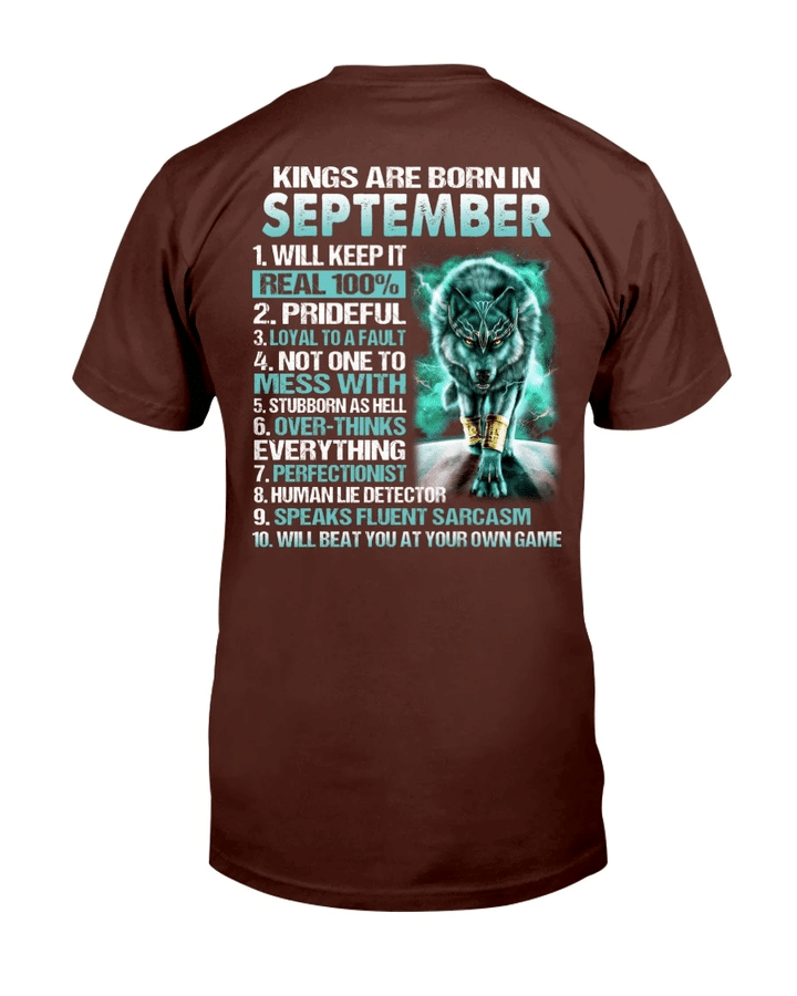 Kings Are Born In September Will Keep It Real 100% T-Shirt - Spreadstores