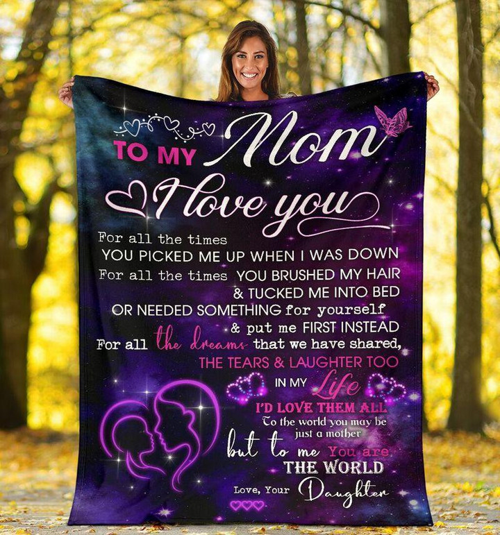 Mother Blanket To My Mom I Love You For All The Times You Picked Purple Fleece Blanket, Gift From Daughter - Spreadstores