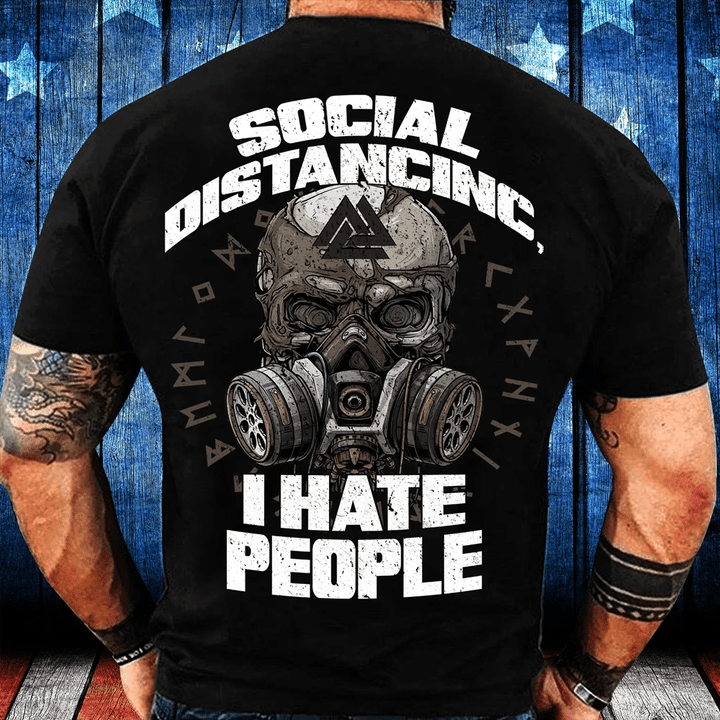 Social Distancing I Hate People T-Shirt - Spreadstores
