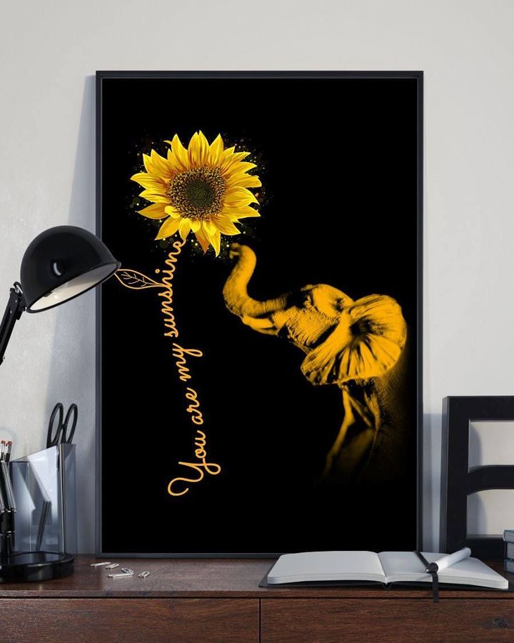 Sunflower You Are My Sunshine Elephant Canvas - Spreadstores