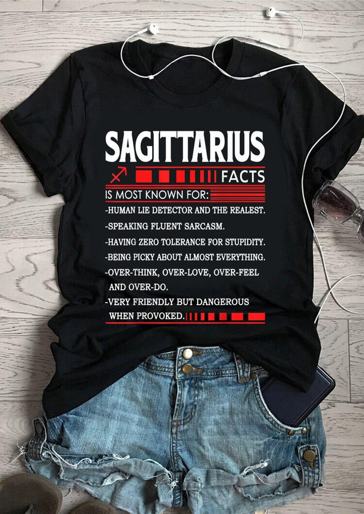 Sagittarius Birthday Shirts, Sagittarius Zodiac Sign, Sagittarius Facts Shirt, Gift For Her Unisex T-Shirt - Spreadstores