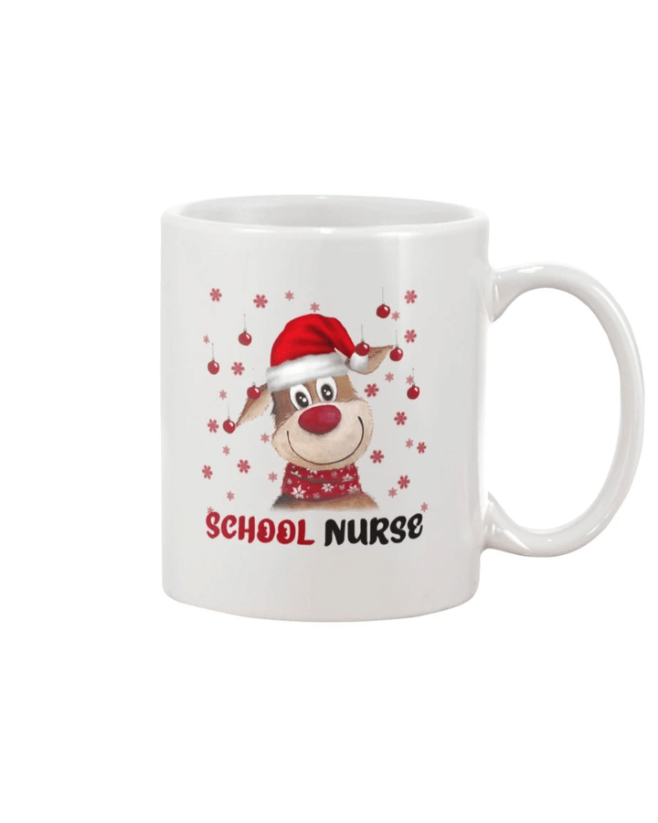 School Nurse Christmas White Mug - Spreadstores