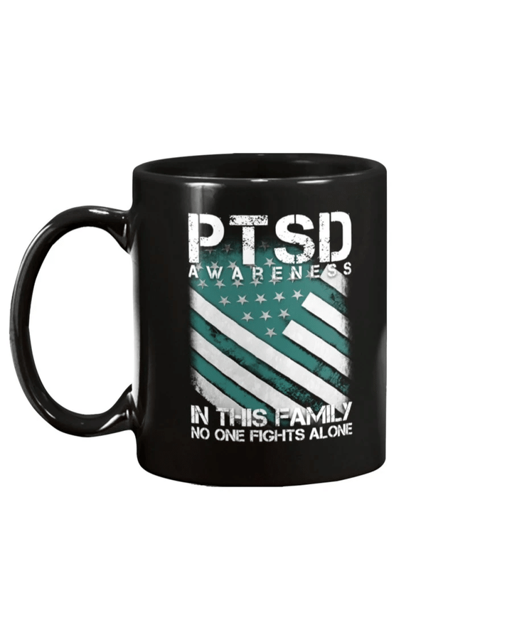 PTSD Awareness Mug In This Family No One Fights Alone Mug - Spreadstores