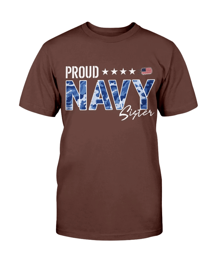 Proud Navy Sister For Sisters Of Sailors And Veterans T-Shirt - Spreadstores